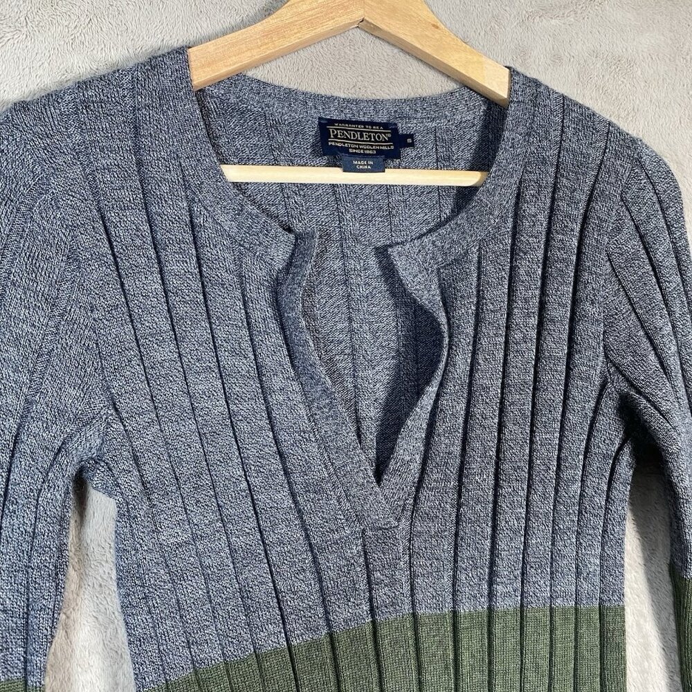 Pendleton 100% Merino Wool Sweater Womens S Long Sleeve Ribbed Lightweight Tunic - Picture 4 of 13